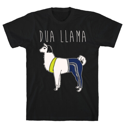 Dua Llama Parody White Print T-Shirt