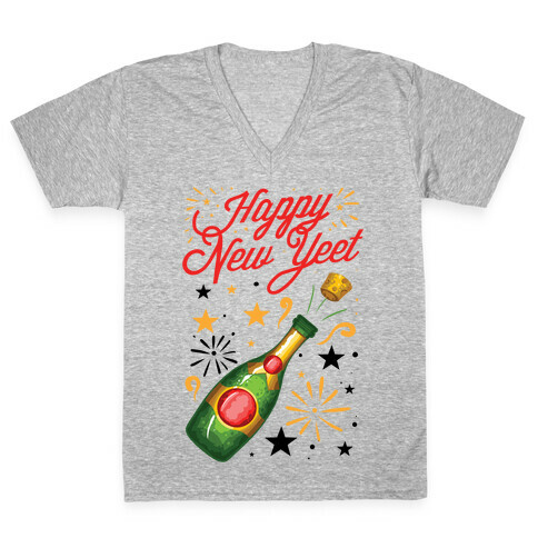 Happy New Yeet V-Neck Tee Shirt