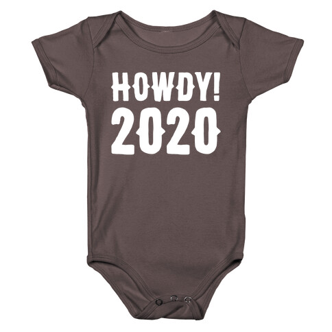 Howdy 2020 White Print Baby One-Piece
