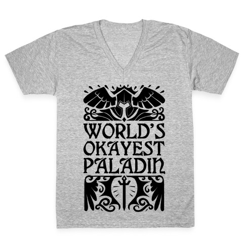 World's Okayest Paladin V-Neck Tee Shirt