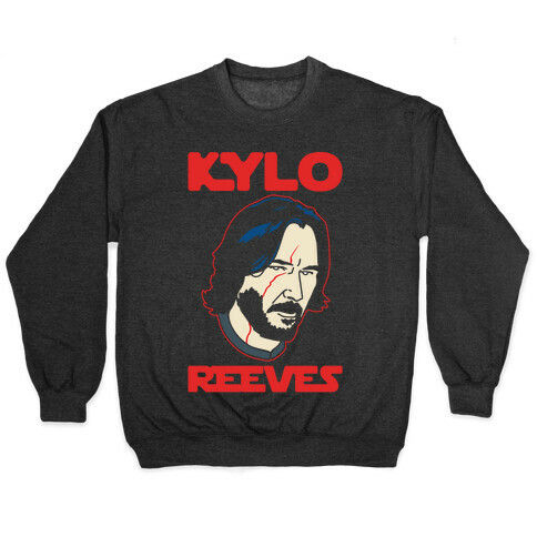 Kylo Reeves Parody White Print Pullover