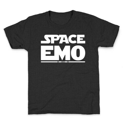 Space Emo Parody White Print Kids T-Shirt