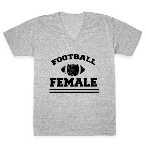 Football Female V-Neck Tee Shirt