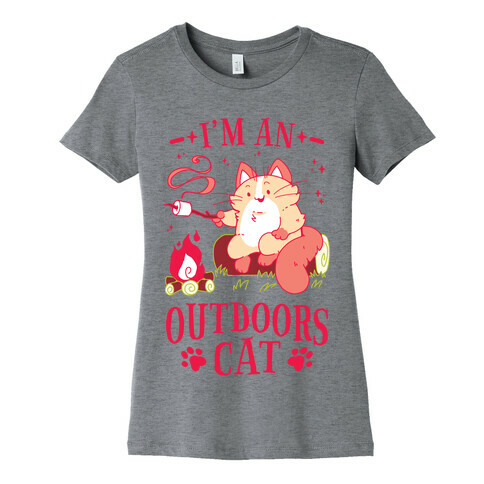 I'm An Outdoors Cat Womens T-Shirt