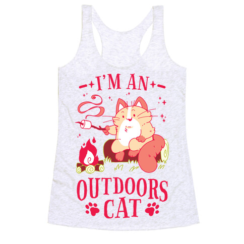 I'm An Outdoors Cat Racerback Tank Top