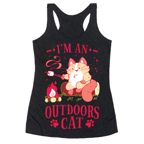 I'm An Outdoors Cat Racerback Tank Top