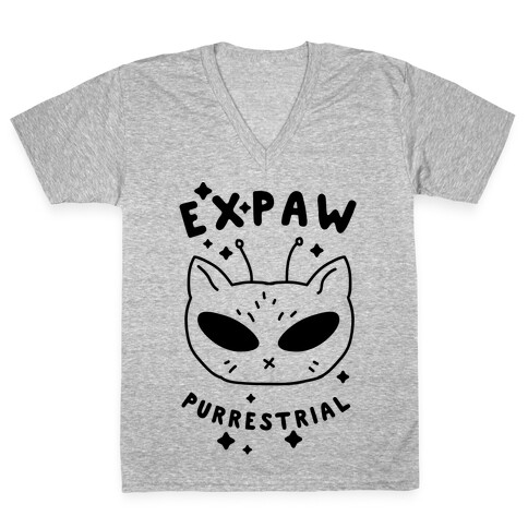 Expaw Purrestrial  V-Neck Tee Shirt