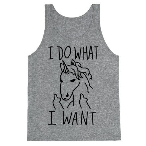 I Do What I Want Unicorn Tank Top