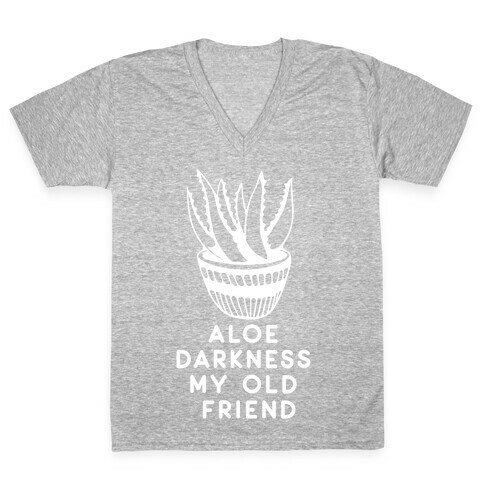 Aloe Darkness My Old Friend V-Neck Tee Shirt