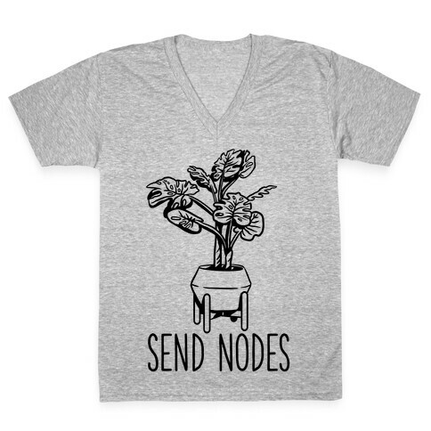 Send Nodes Monstera V-Neck Tee Shirt