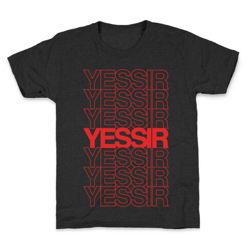 Yessir Thank You Bag Parody White Print Kids T-Shirt