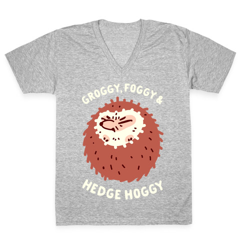 Groggy, Foggy & Hedge Hoggy V-Neck Tee Shirt