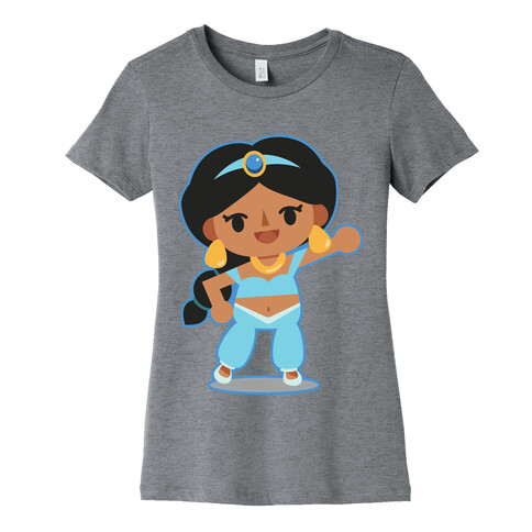 Princess Crossing Jasmine Parody Blue Womens T-Shirt