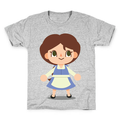 Princess Crossing Belle Parody Blue Kids T-Shirt