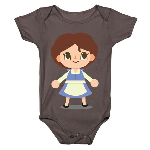 Princess Crossing Belle Parody Blue Baby One-Piece