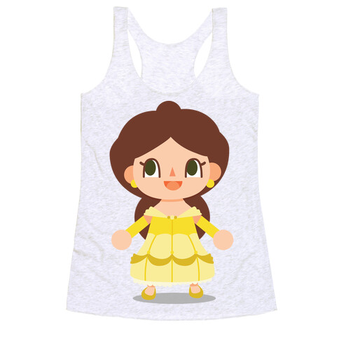 Princess Crossing Belle Parody Ball Gown Racerback Tank Top