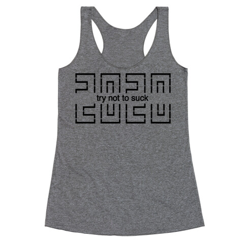 2020 Try Not To Suck Racerback Tank Top