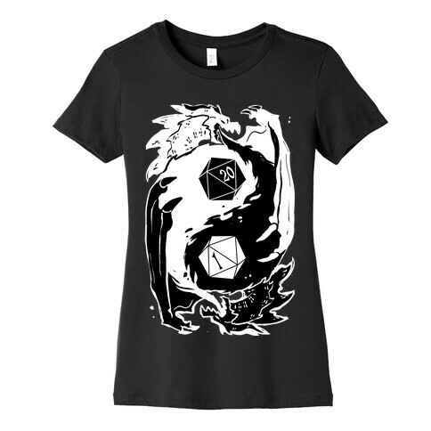 Dungeons and Dragons Yin Yang Womens T-Shirt
