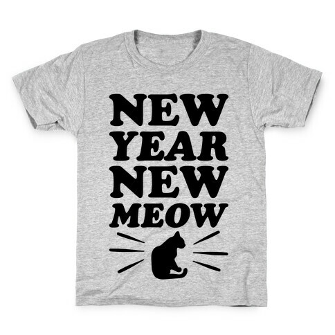 New Year New Meow Kids T-Shirt