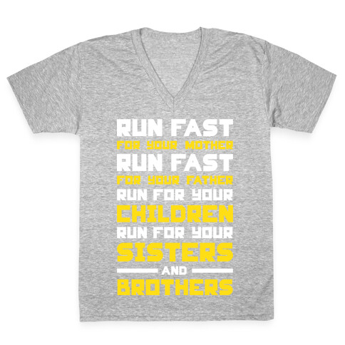 Run Fast V-Neck Tee Shirt