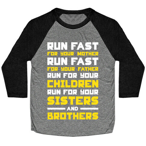 Run Fast Baseball Tee