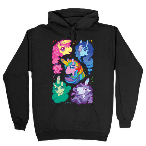 Unicorn Penis Pattern Hooded Sweatshirt