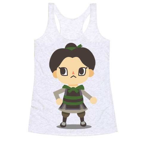 Princess Crossing Ping Parody Racerback Tank Top