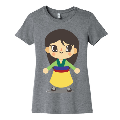 Princess Crossing Mulan Parody Womens T-Shirt