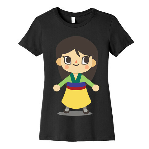 Princess Crossing Mulan Parody Womens T-Shirt