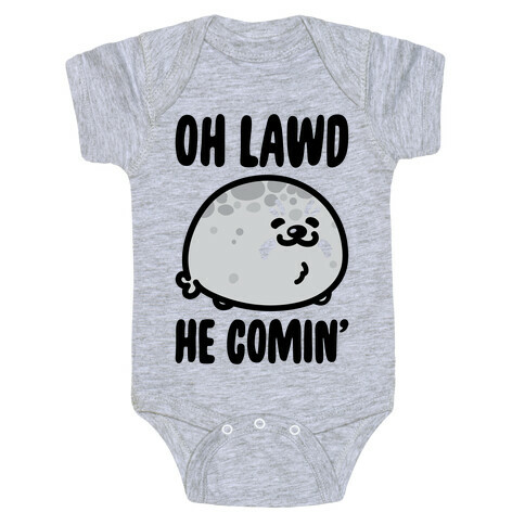 Oh Lawd He Comin' Seal Baby One-Piece