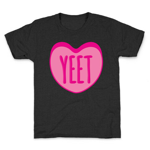 Yeet Conversation Heart White Print Kids T-Shirt