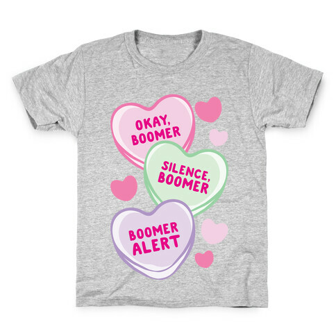 Okay Boomer Conversation Hearts  Kids T-Shirt