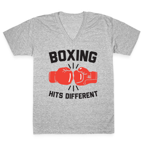 Boxing Hits Different V-Neck Tee Shirt