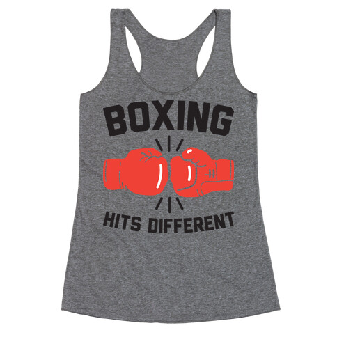 Boxing Hits Different Racerback Tank Top