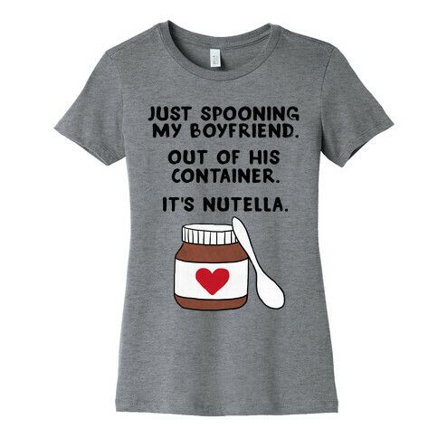 Spooning My Boyfriend Womens T-Shirt