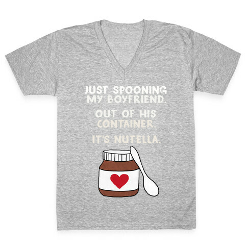 Spooning My Boyfriend V-Neck Tee Shirt