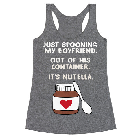 Spooning My Boyfriend Racerback Tank Top