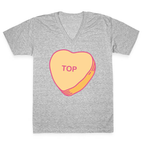 Top Candy Heart V-Neck Tee Shirt