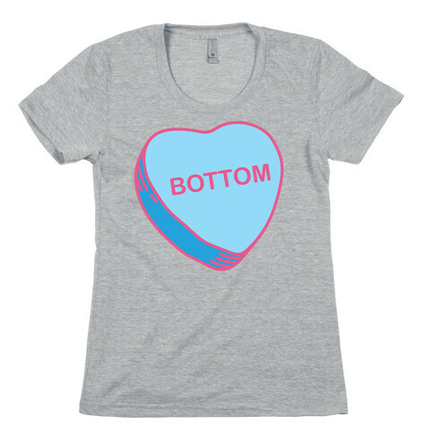 Bottom Candy Heart Womens T-Shirt