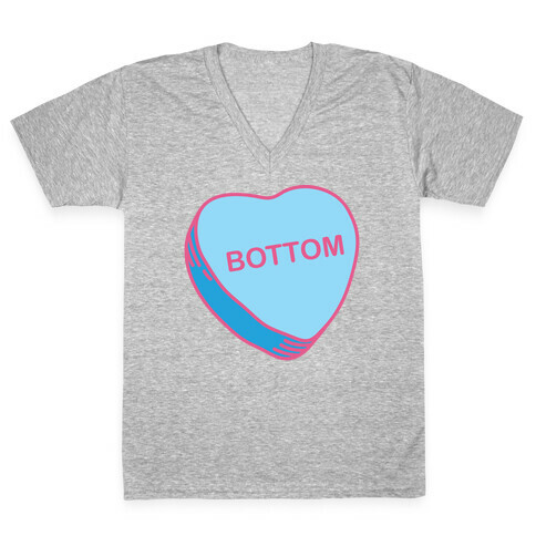 Bottom Candy Heart V-Neck Tee Shirt