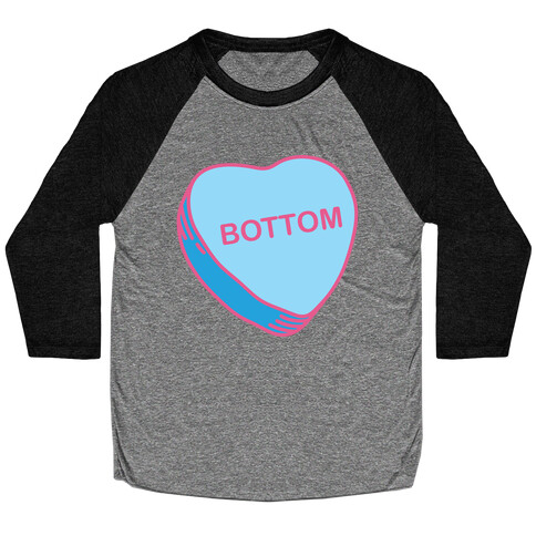 Bottom Candy Heart Baseball Tee