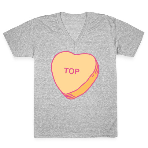 Top Candy Heart V-Neck Tee Shirt