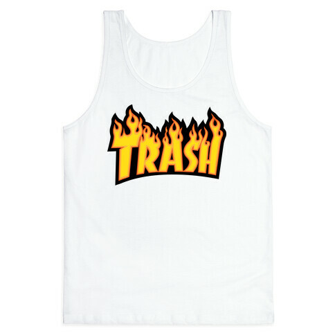 Trash Thrasher Logo Parody  Tank Top