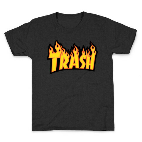 Trash Thrasher Logo Parody  Kids T-Shirt