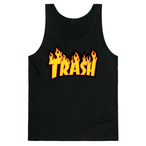 Trash Thrasher Logo Parody  Tank Top