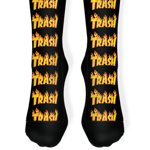 Trash Thrasher Logo Parody  Sock