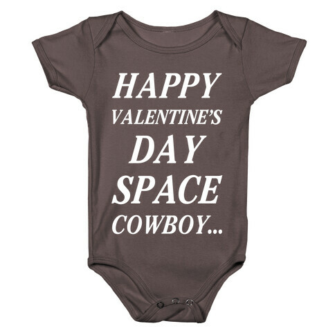 Happy Valentine's Spacecowboy Baby One-Piece