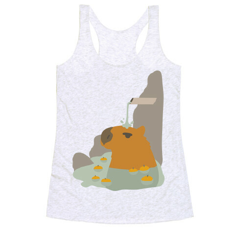 Capybara Hot Spring Racerback Tank Top