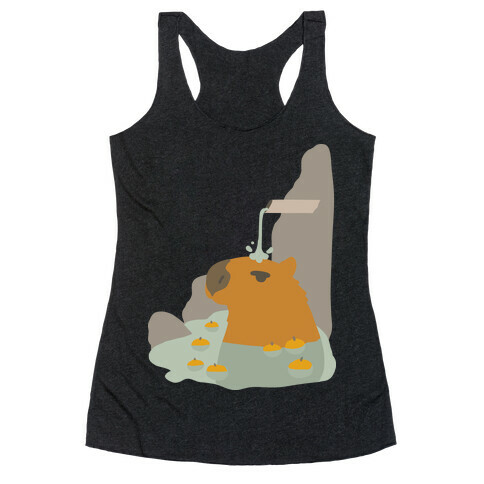 Capybara Hot Spring Racerback Tank Top