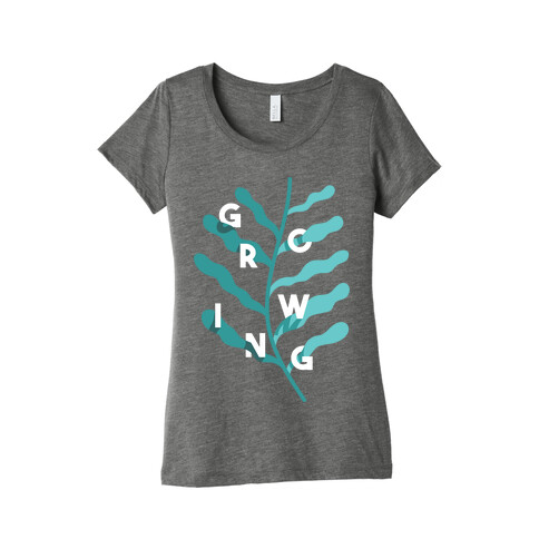 Growing Plant Frond Womens T-Shirt